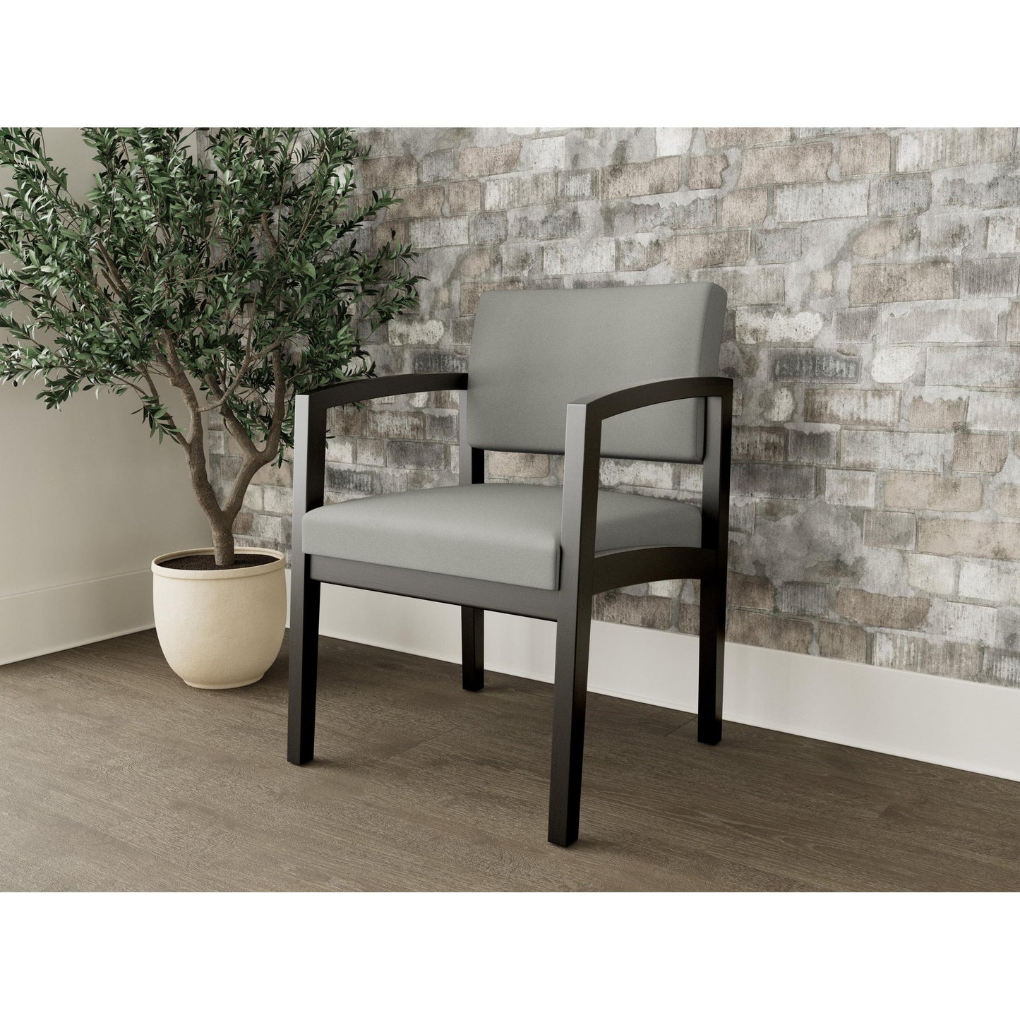 Lenox Wood Waiting Reception Guest Chair Wood Frame