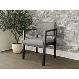 Lenox Wood Waiting Reception Guest Chair Wood Frame