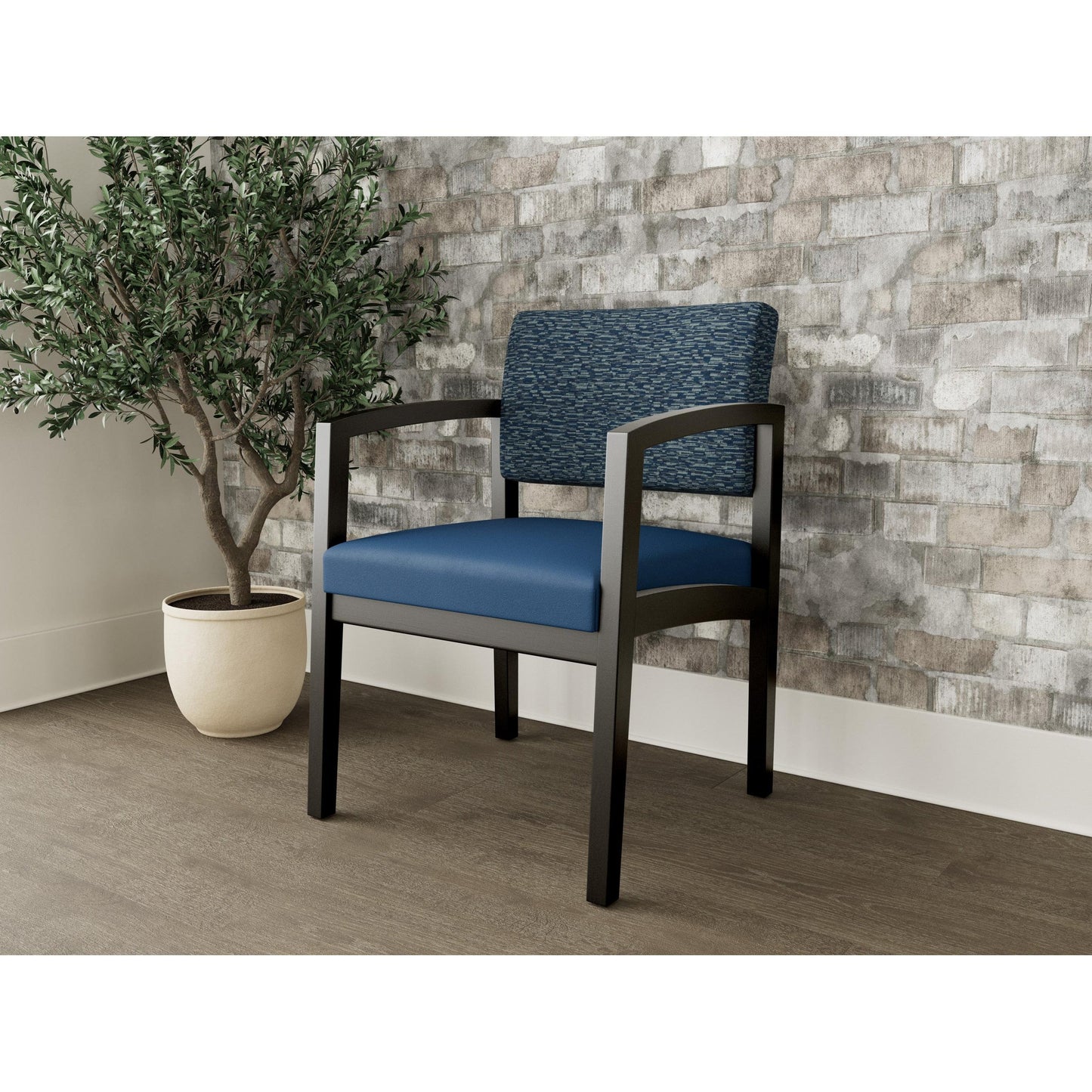 Lenox Wood Waiting Reception Guest Chair Wood Frame