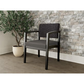 Lenox Wood Waiting Reception Guest Chair Wood Frame