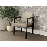 Lenox Wood Waiting Reception Guest Chair Wood Frame
