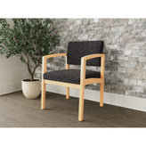 Lenox Wood Waiting Reception Guest Chair Wood Frame