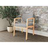 Lenox Wood Waiting Reception Guest Chair Wood Frame