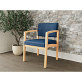 Lenox Wood Waiting Reception Guest Chair Wood Frame