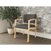 Lenox Wood Waiting Reception Guest Chair Wood Frame