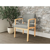 Lenox Wood Waiting Reception Guest Chair Wood Frame