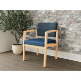 Lenox Wood Waiting Reception Guest Chair Wood Frame
