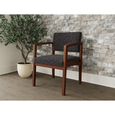 Lenox Wood Waiting Reception Guest Chair Wood Frame