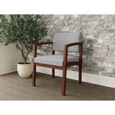 Lenox Wood Waiting Reception Guest Chair Wood Frame