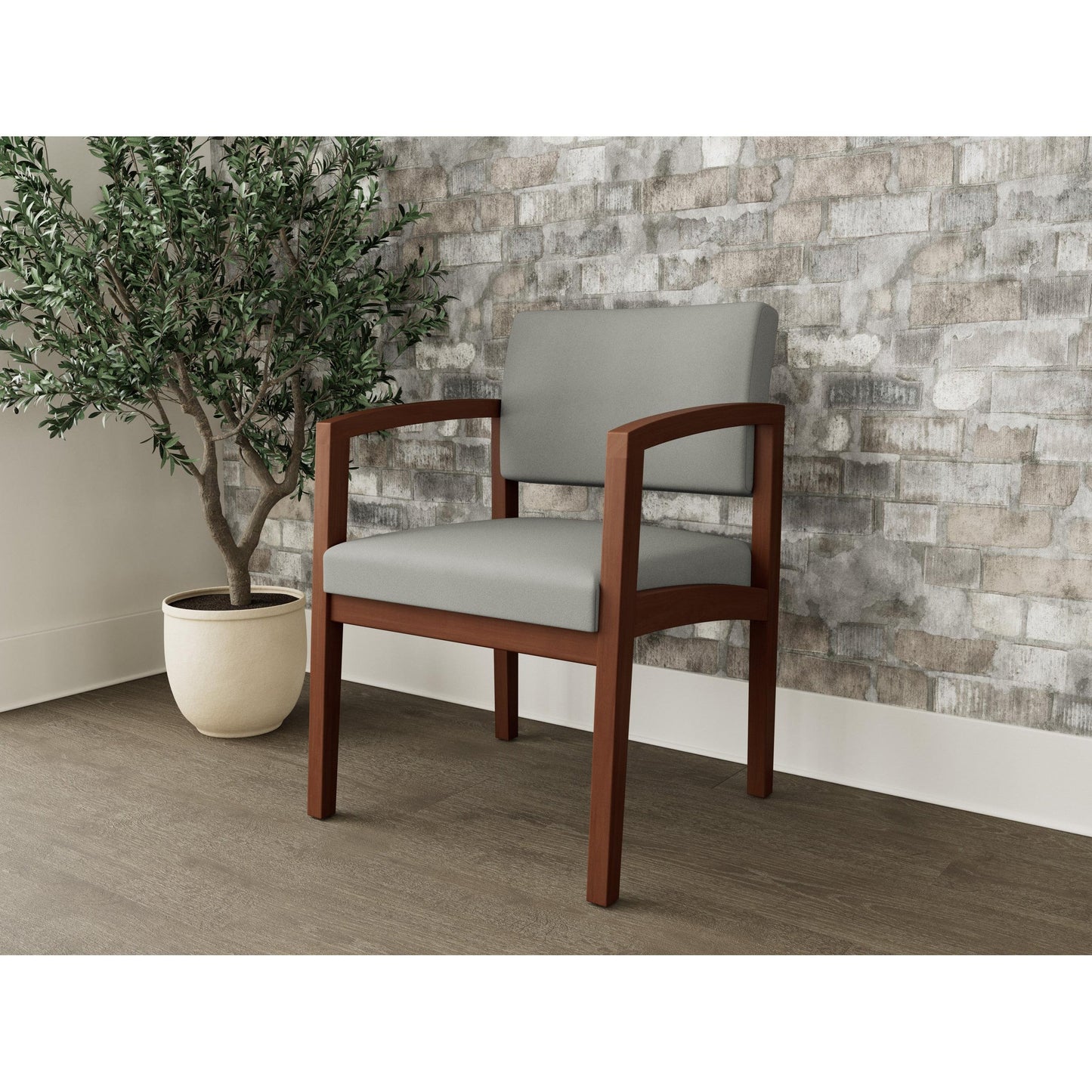 Lenox Wood Waiting Reception Guest Chair Wood Frame