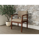 Lenox Wood Waiting Reception Guest Chair Wood Frame