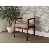 Lenox Wood Waiting Reception Guest Chair Wood Frame