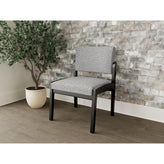 Lenox Wood Waiting Reception Armless Guest Chair Wood Frame