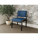 Lenox Wood Waiting Reception Armless Guest Chair Wood Frame
