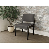 Lenox Wood Waiting Reception Armless Guest Chair Wood Frame