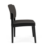Lenox Wood Waiting Reception Armless Guest Chair Wood Frame