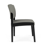 Lenox Wood Waiting Reception Armless Guest Chair Wood Frame