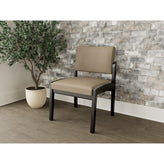 Lenox Wood Waiting Reception Armless Guest Chair Wood Frame