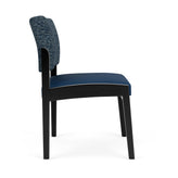 Lenox Wood Waiting Reception Armless Guest Chair Wood Frame