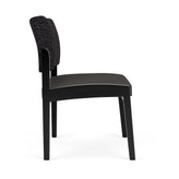 Lenox Wood Waiting Reception Armless Guest Chair Wood Frame