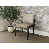 Lenox Wood Waiting Reception Armless Guest Chair Wood Frame