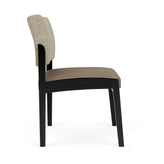 Lenox Wood Waiting Reception Armless Guest Chair Wood Frame