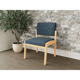 Lenox Wood Waiting Reception Armless Guest Chair Wood Frame