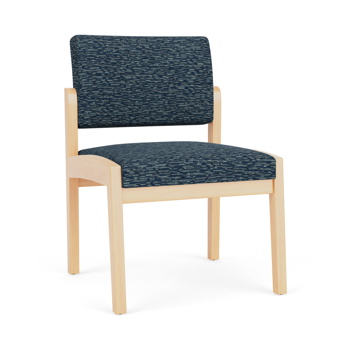 Lenox Wood Waiting Reception Armless Guest Chair Wood Frame