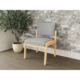 Lenox Wood Waiting Reception Armless Guest Chair Wood Frame
