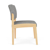 Lenox Wood Waiting Reception Armless Guest Chair Wood Frame