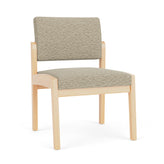 Lenox Wood Waiting Reception Armless Guest Chair Wood Frame