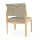 Lenox Wood Waiting Reception Armless Guest Chair Wood Frame