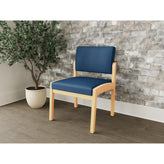 Lenox Wood Waiting Reception Armless Guest Chair Wood Frame