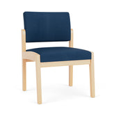 Lenox Wood Waiting Reception Armless Guest Chair Wood Frame