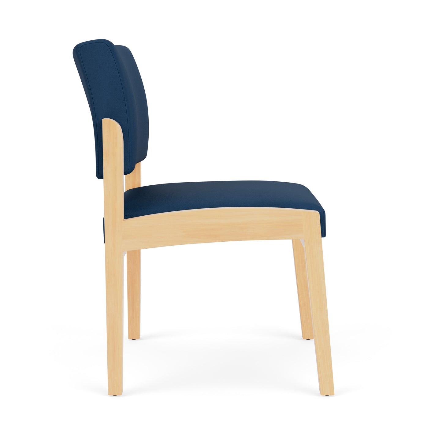 Lenox Wood Waiting Reception Armless Guest Chair Wood Frame