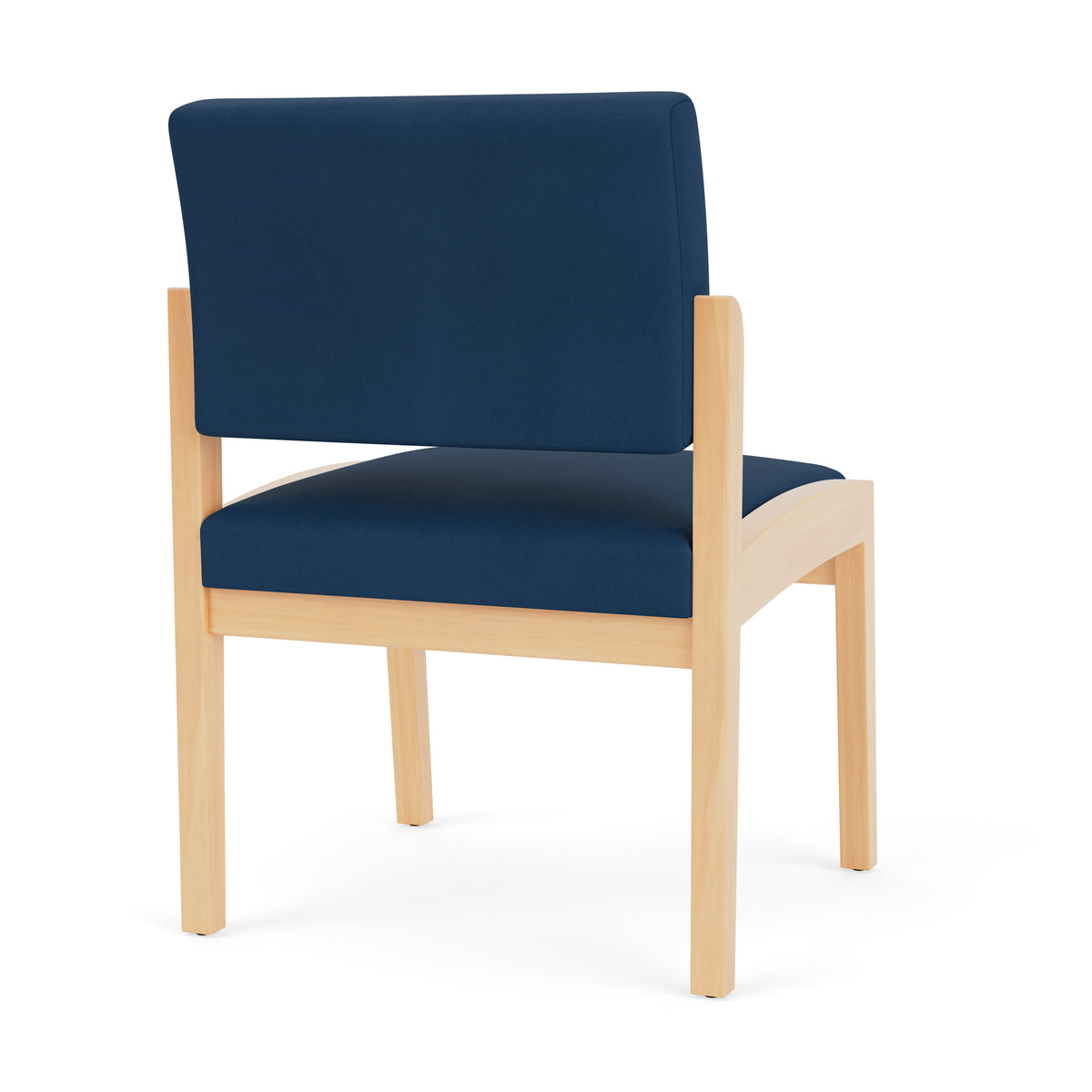 Lenox Wood Waiting Reception Armless Guest Chair Wood Frame