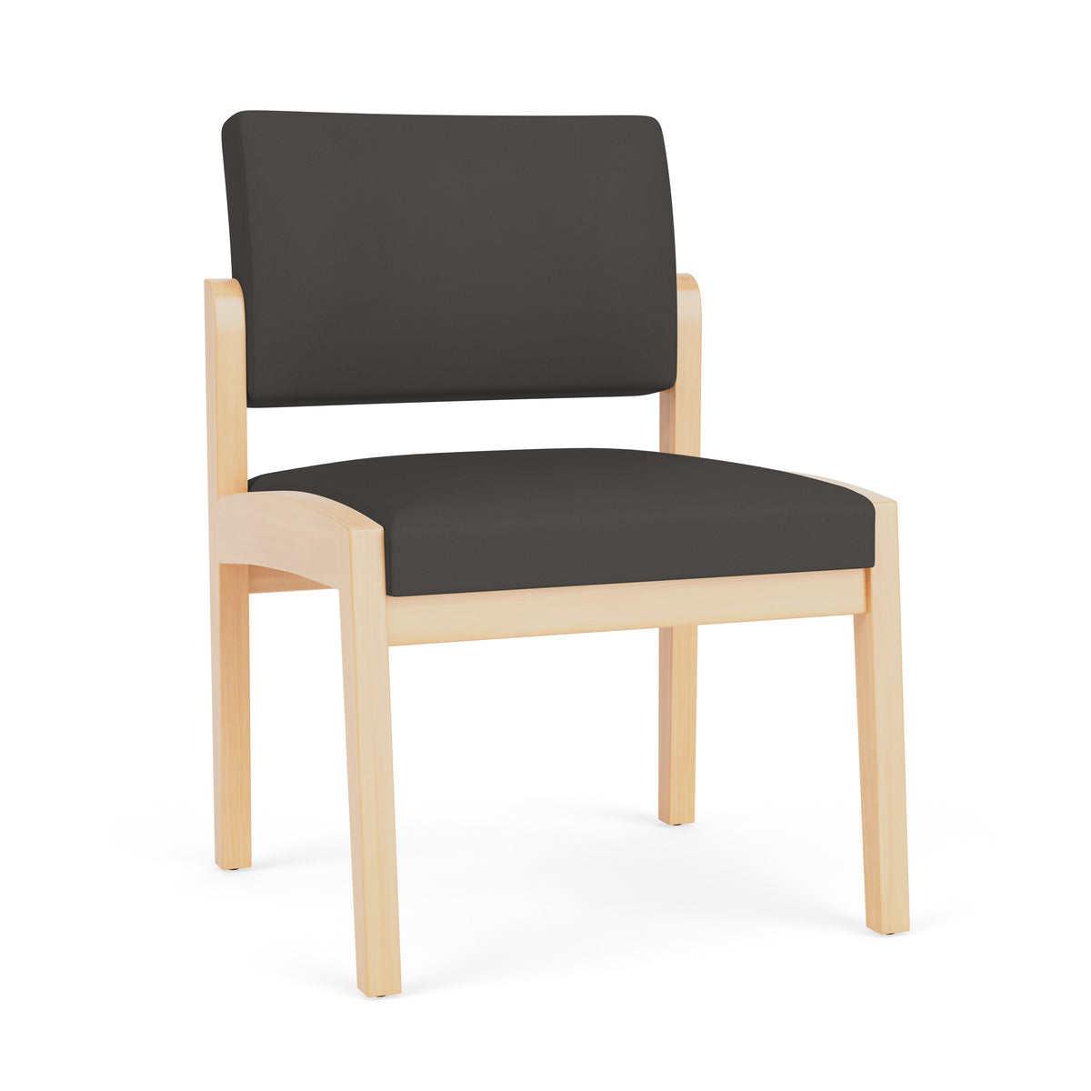 Lenox Wood Waiting Reception Armless Guest Chair Wood Frame