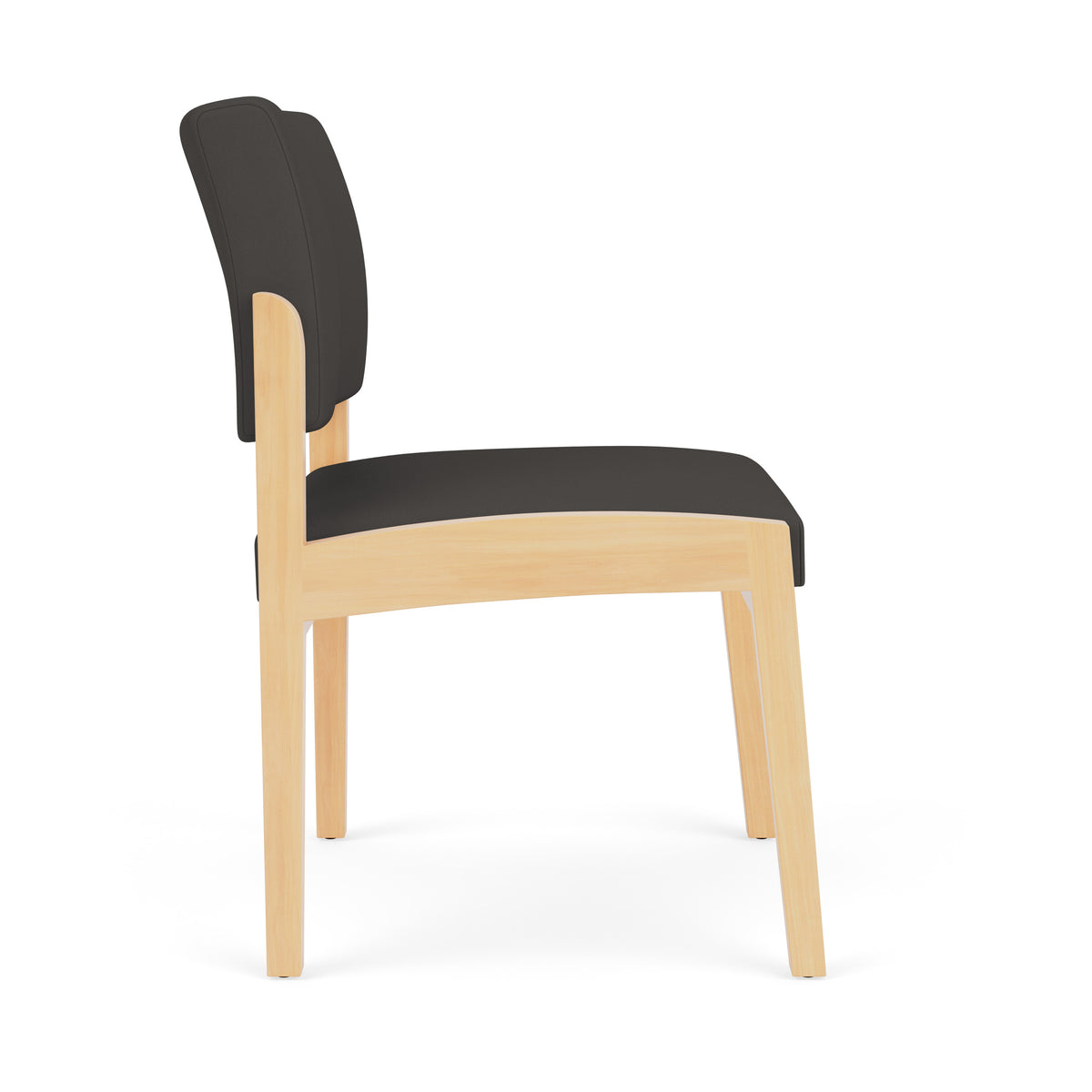 Lenox Wood Waiting Reception Armless Guest Chair Wood Frame