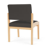 Lenox Wood Waiting Reception Armless Guest Chair Wood Frame