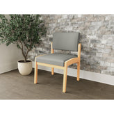 Lenox Wood Waiting Reception Armless Guest Chair Wood Frame