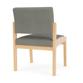 Lenox Wood Waiting Reception Armless Guest Chair Wood Frame