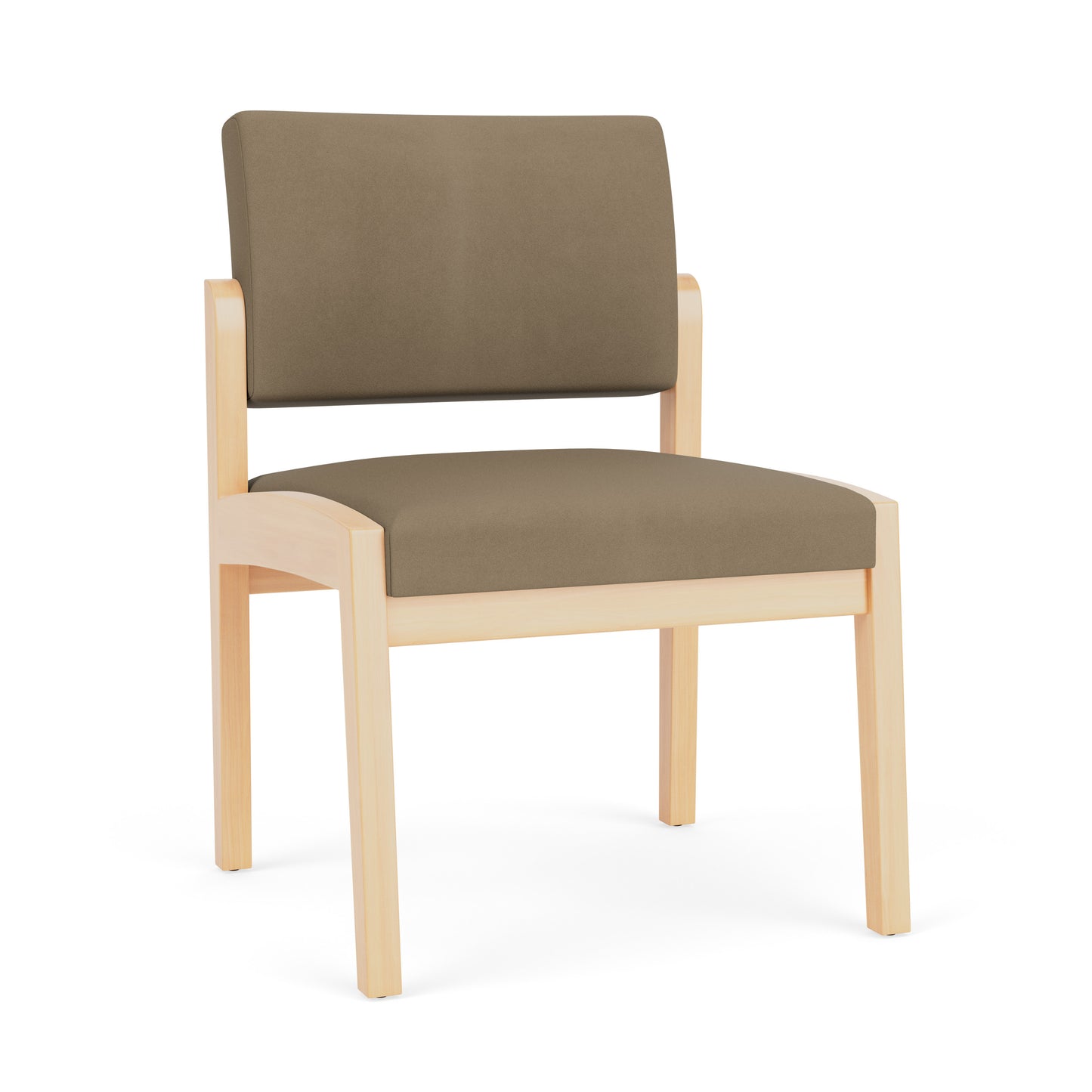 Lenox Wood Waiting Reception Armless Guest Chair Wood Frame