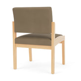 Lenox Wood Waiting Reception Armless Guest Chair Wood Frame