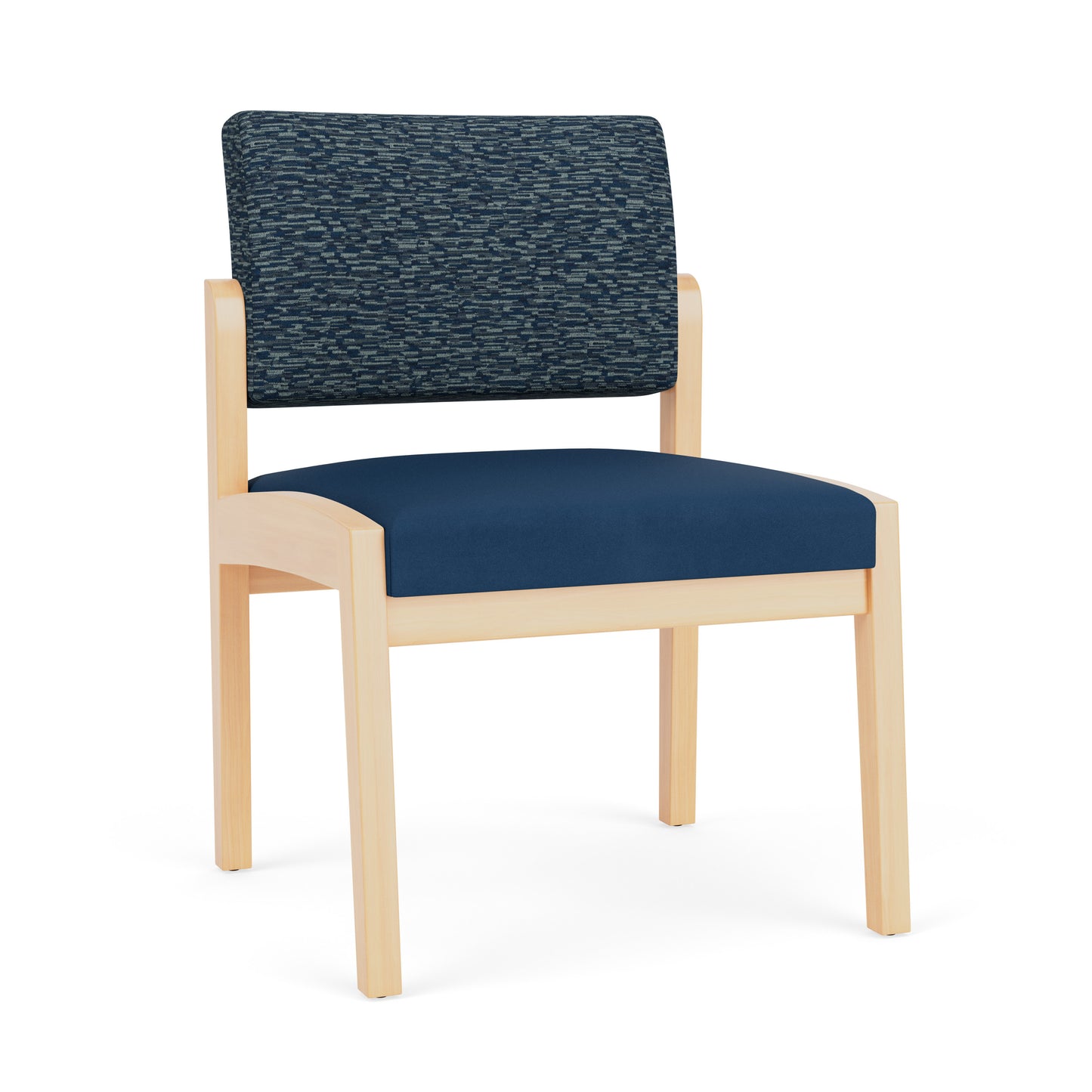 Lenox Wood Waiting Reception Armless Guest Chair Wood Frame