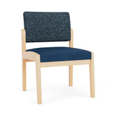 Lenox Wood Waiting Reception Armless Guest Chair Wood Frame