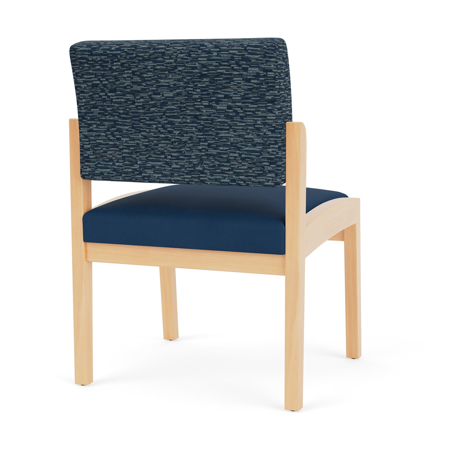 Lenox Wood Waiting Reception Armless Guest Chair Wood Frame