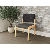 Lenox Wood Waiting Reception Armless Guest Chair Wood Frame