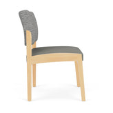 Lenox Wood Waiting Reception Armless Guest Chair Wood Frame