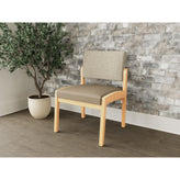 Lenox Wood Waiting Reception Armless Guest Chair Wood Frame