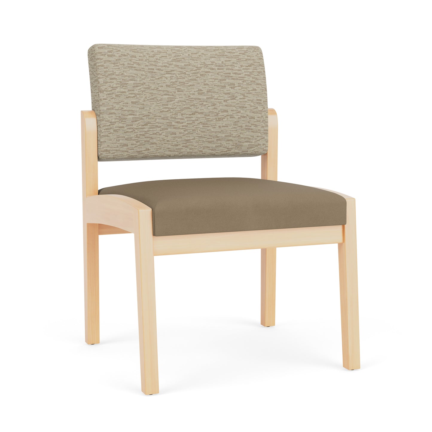 Lenox Wood Waiting Reception Armless Guest Chair Wood Frame